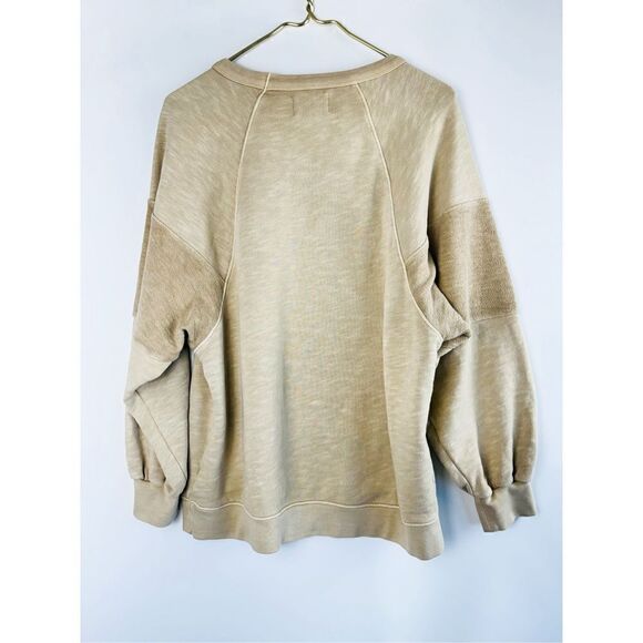 Madewell Women's Brown Cotton Oversized Raglan Pullover Sweatshirt - Picture 10 of 10